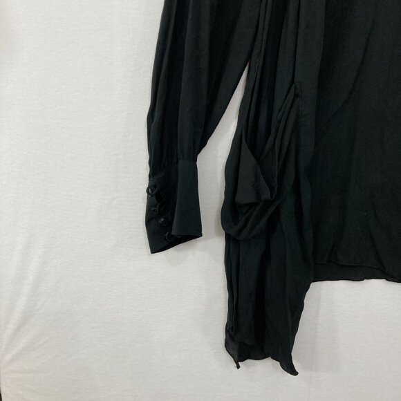 New Spense size XL Black Soft Stretch Soft Flowy Relaxed Lagenlook Tunic - Picture 5 of 11